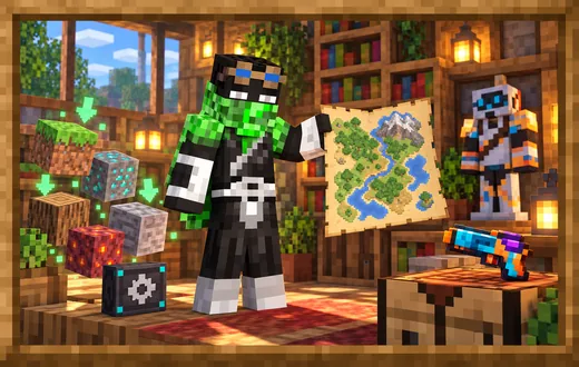 SirKael con texturas, mapas y armas de Pixel Gun 3D
